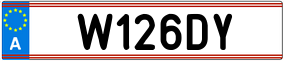 Plaka W 126 DY