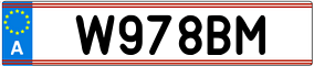 Plaka W 978 BM