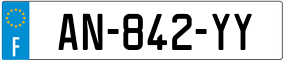 Plaka AN-842-YY.