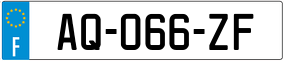 Plaka AQ-066-ZF.