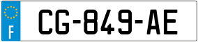 Plaka CG-849-AE.