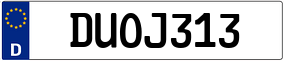 Plaka DU OJ 313