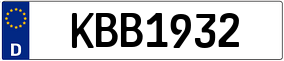 Plaka K BB 1932