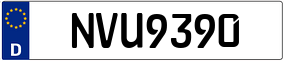 Plaka N VU 9390