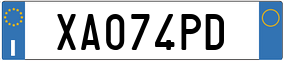 Plaka XA 074PD