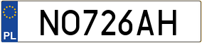 Plaka NO 726AH