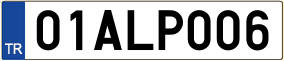 Plaka 01 ALP 00601 ALP 006