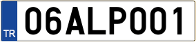 Plaka 06 ALP 00106 ALP 001