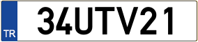 Plaka 34 UTV 21
