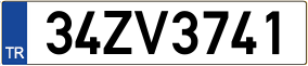 Plaka 34 ZV 3741