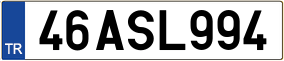 Plaka 46 ASL 9946 ASL 99