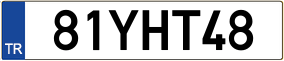 Plaka 81 YHT 48